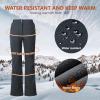 imageOutdoor Ventures Womens Sleek Waterproof Softshell Fleece Lined Ski Snow Insulated High Rise Hiking Pants with Bottom ZipperNew Dim Grey  Elastic Waistband