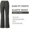 imageOutdoor Ventures Womens Sleek Waterproof Softshell Fleece Lined Ski Snow Insulated High Rise Hiking Pants with Bottom ZipperNew Grey  Elastic Waistband