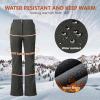 imageOutdoor Ventures Womens Sleek Waterproof Softshell Fleece Lined Ski Snow Insulated High Rise Hiking Pants with Bottom ZipperNew Grey  Elastic Waistband