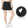 imageOutdoor Ventures Womens Tennis Skirts with Pockets Golf Skort Workout Athletic Running Hiking Skirts with ShortsBlack