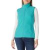 imageOutdoor Ventures Womens Fleece Vest Zip Up Lightweight Soft Running Vest Outerwear Sleeveless with PocketsAquamarine Blue
