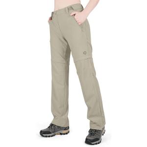 imageOutdoor Ventures Womens Convertible Pants Quick Dry Hiking ZipOff Pants Stretch Lightweight Cargo PantsBrown