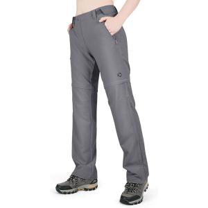 imageOutdoor Ventures Womens Convertible Pants Quick Dry Hiking ZipOff Pants Stretch Lightweight Cargo PantsGrey