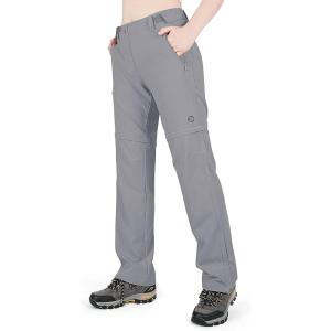 imageOutdoor Ventures Womens Convertible Pants Quick Dry Hiking ZipOff Pants Stretch Lightweight Cargo PantsMid Grey