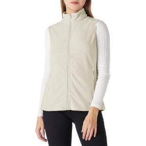 imageOutdoor Ventures Womens Fleece Vest Zip Up Lightweight Soft Running Vest Outerwear Sleeveless with PocketsMoonlight