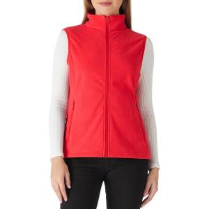imageOutdoor Ventures Womens Fleece Vest Zip Up Lightweight Soft Running Vest Outerwear Sleeveless with PocketsReddish Orange