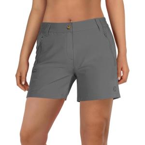 imageOutdoor Ventures Womens Hiking Shorts Stretch Lightweight Golf Shorts Quick Dry UPF 50 5 inch Cargo Short for CampingDark Grey
