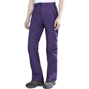 imageOutdoor Ventures Womens Idra Fleece Lined Hiking Pants Outdoor Softshell Waterproof Snow Pants Windproof Ski PantsPurple Melange
