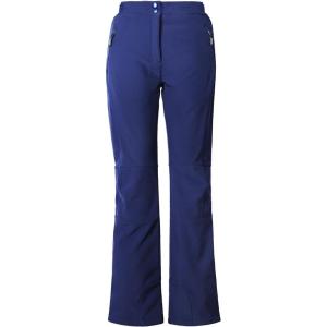 imageOutdoor Ventures Womens Sleek Waterproof Softshell Fleece Lined Ski Snow Insulated High Rise Hiking Pants with Bottom ZipperDark Blue Elastic Waistband