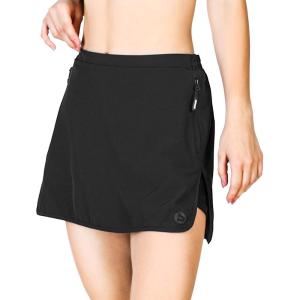 imageOutdoor Ventures Womens Tennis Skirts with Pockets Golf Skort Workout Athletic Running Hiking Skirts with ShortsBlack