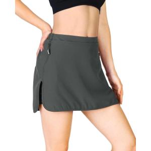 imageOutdoor Ventures Womens Tennis Skirts with Pockets Golf Skort Workout Athletic Running Hiking Skirts with ShortsGreyupgrade
