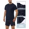 imageOutdoor Ventures Mens Workout Dry Fit T Shirts 3 Pack Quick Dry Active Short Sleeve Tee Shirts for Athletic Running GymNavy BlueNavy BlueNavy Blue