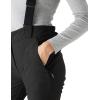 imageOutdoor Ventures Womens Ski Snow Bib Pants Warm Insulated Waterproof Snowboard Softshell Pants with Detachable BibBlack