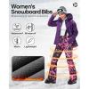 imageOutdoor Ventures Womens Ski Snow Bib Pants Warm Insulated Waterproof Snowboard Softshell Pants with Detachable BibRose Melange