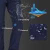 imageOutdoor Ventures Womens Snow Pants Waterproof Windproof Outdoor Fleece Lined Softshell Insulated Ski Pants with Boot GaitersNavy New Versione