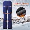 imageOutdoor Ventures Womens Snow Pants Waterproof Windproof Outdoor Fleece Lined Softshell Insulated Ski Pants with Boot GaitersNavy New Versione