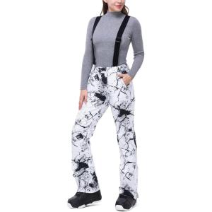 imageOutdoor Ventures Womens Ski Snow Bib Pants Warm Insulated Waterproof Snowboard Softshell Pants with Detachable BibFissure