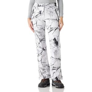 imageOutdoor Ventures Womens Snow Pants Waterproof Windproof Outdoor Fleece Lined Softshell Insulated Ski Pants with Boot GaitersFissure Grey New Versione