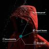 imageOutdoor Ventures Womens Lightweight Raincoat Waterproof Outdoor Windbreaker with Detachable Hood Trench Rain Jacket