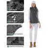 imageOutdoor Ventures Womens Hooded Lightweight Softshell Vest Windproof Fleece Lined Sleeveless Jacket for Golf Running TravelGrey
