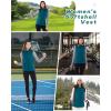 imageOutdoor Ventures Womens Hooded Lightweight Softshell Vest Windproof Fleece Lined Sleeveless Jacket for Golf Running TravelModern Blue