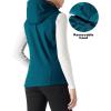 imageOutdoor Ventures Womens Hooded Lightweight Softshell Vest Windproof Fleece Lined Sleeveless Jacket for Golf Running TravelModern Blue