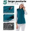 imageOutdoor Ventures Womens Hooded Lightweight Softshell Vest Windproof Fleece Lined Sleeveless Jacket for Golf Running TravelModern Blue