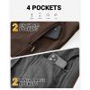 imageOutdoor Ventures Womens Lightweight Waterproof Fleece Lined Hooded Softshell Rain Jacket Warm Windbreaker Long CoatChocolate