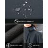 imageOutdoor Ventures Womens Lightweight Waterproof Fleece Lined Hooded Softshell Rain Jacket Warm Windbreaker Long CoatDark Grey