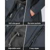 imageOutdoor Ventures Womens Lightweight Waterproof Fleece Lined Hooded Softshell Rain Jacket Warm Windbreaker Long CoatDark Grey