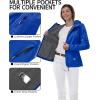 imageOutdoor Ventures Womens Softshell Jacket with Hood Fleece Lined Warm Lightweight Waterproof Insulated WindbreakerKlein Blue