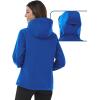 imageOutdoor Ventures Womens Softshell Jacket with Hood Fleece Lined Warm Lightweight Waterproof Insulated WindbreakerKlein Blue