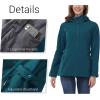 imageOutdoor Ventures Womens Softshell Jacket with Removable Hood Insulated Windbreaker Waterproof Warm Fleece Lined CoatModern Blue