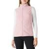 imageOutdoor Ventures Womens Fleece Vest Zip Up Lightweight Soft Running Vest Outerwear Sleeveless with PocketsPink