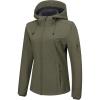 imageOutdoor Ventures Womens Softshell Jacket with Hood Fleece Lined Warm Lightweight Waterproof Insulated WindbreakerOlive Green