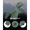 imageOutdoor Ventures Mens Rain Jacket Waterproof Lightweight Packable Rain Shell Raincoat with Hood for Golf Hiking TravelGreen Gray