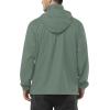 imageOutdoor Ventures Mens Rain Jacket Waterproof Lightweight Packable Rain Shell Raincoat with Hood for Golf Hiking TravelGreen Gray