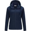 imageOutdoor Ventures Womens Full Zip Hooded Fleece Jacket Coat with 6 Pockets Warm Soft Polar Fleece Casual Hoodie SweatshirtNavy