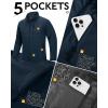 imageOutdoor Ventures Mens Softshell Jacket Waterproof Fleece Lined Rain Shell Jacket Lightweight Windbreaker for Hiking TravelBlue