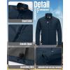 imageOutdoor Ventures Mens Softshell Jacket Waterproof Fleece Lined Rain Shell Jacket Lightweight Windbreaker for Hiking TravelBlue