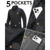 imageOutdoor Ventures Mens Softshell Jacket Waterproof Fleece Lined Rain Shell Jacket Lightweight Windbreaker for Hiking TravelGrey