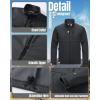 imageOutdoor Ventures Mens Softshell Jacket Waterproof Fleece Lined Rain Shell Jacket Lightweight Windbreaker for Hiking TravelGrey