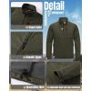 imageOutdoor Ventures Mens Softshell Jacket Waterproof Fleece Lined Rain Shell Jacket Lightweight Windbreaker for Hiking TravelOlive