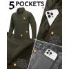 imageOutdoor Ventures Mens Softshell Jacket Waterproof Fleece Lined Rain Shell Jacket Lightweight Windbreaker for Hiking TravelOlive