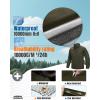 imageOutdoor Ventures Mens Softshell Jacket Waterproof Fleece Lined Rain Shell Jacket Lightweight Windbreaker for Hiking TravelOlive