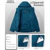 imageOutdoor Ventures Womens Hooded Puffer Jacket Waterproof Lightweight FullZip Warm Quilted Winter CoatModern Blue