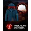 imageOutdoor Ventures Womens Hooded Puffer Jacket Waterproof Lightweight FullZip Warm Quilted Winter CoatModern Blue