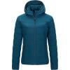 imageOutdoor Ventures Womens Hooded Puffer Jacket Waterproof Lightweight FullZip Warm Quilted Winter CoatModern Blue