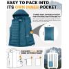 imageOutdoor Ventures Womens Lightweight Packable Hooded Puffer Vest Outerwear Zip Up Warm Sleeveless Winter Jacket Quilted CoatModern Blue