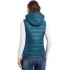 imageOutdoor Ventures Womens Lightweight Packable Hooded Puffer Vest Outerwear Zip Up Warm Sleeveless Winter Jacket Quilted CoatModern Blue